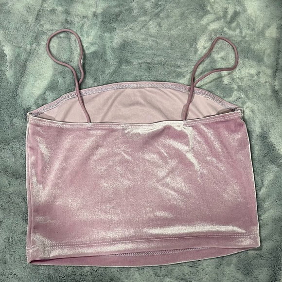 Velvet cami crop top - Picture 2 of 5